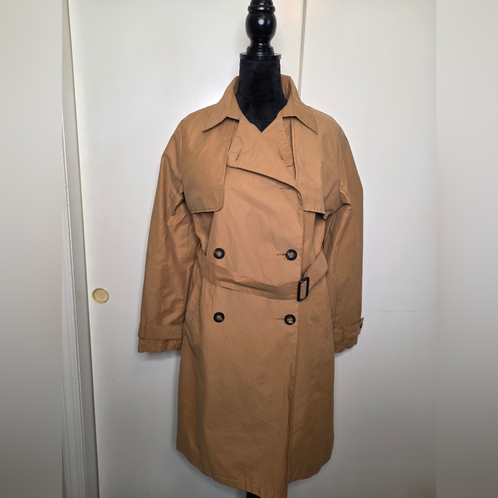 a new day Tan Double-Breasted Trench Coat Sz. S